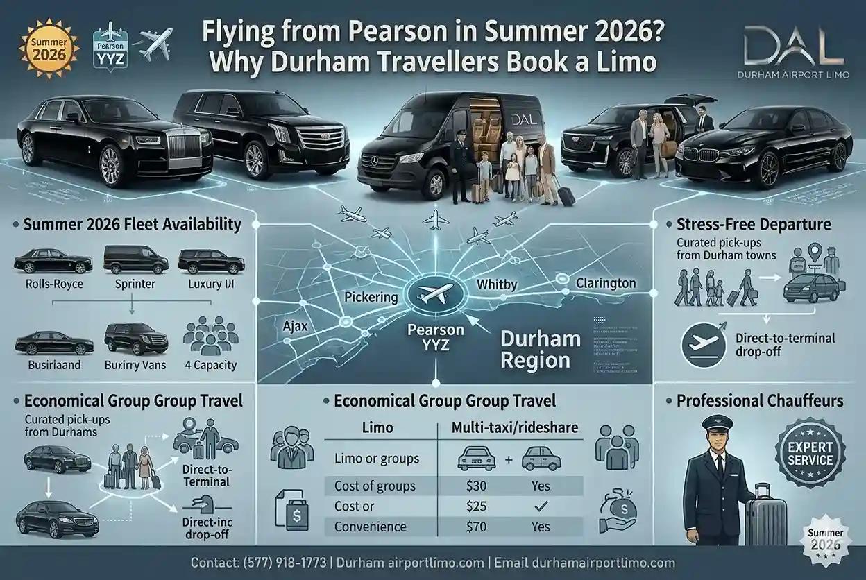 Flying from Pearson in Summer 2026? Why Durham Travellers Book a Limo