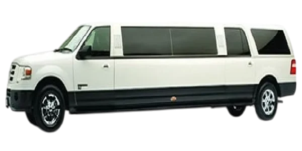 White Ford Expedition stretch limousine