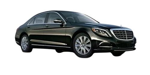 Black Mercedes Benz executive sedan