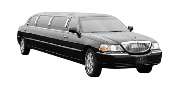 Classic black stretch limousine