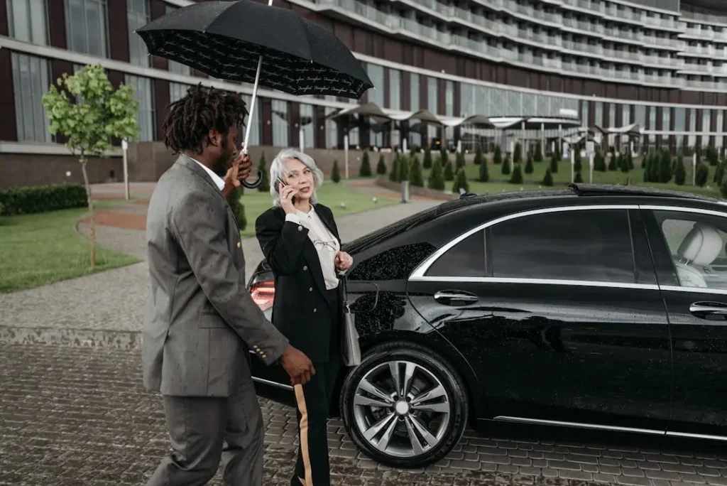 luxury black Belleville airport limo sedan